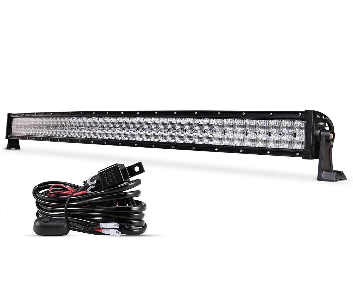 22 Inch-52 Inch 5D Series Straight/Curved Combo Beam Double Row LED Light Bar for SUV ATV UTV Trucks Pickup Boat