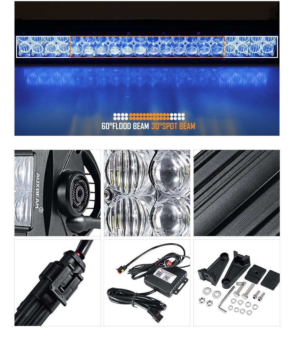 32 inch V-Series Curved  RGB Color Changing Off Road Led Light Bar