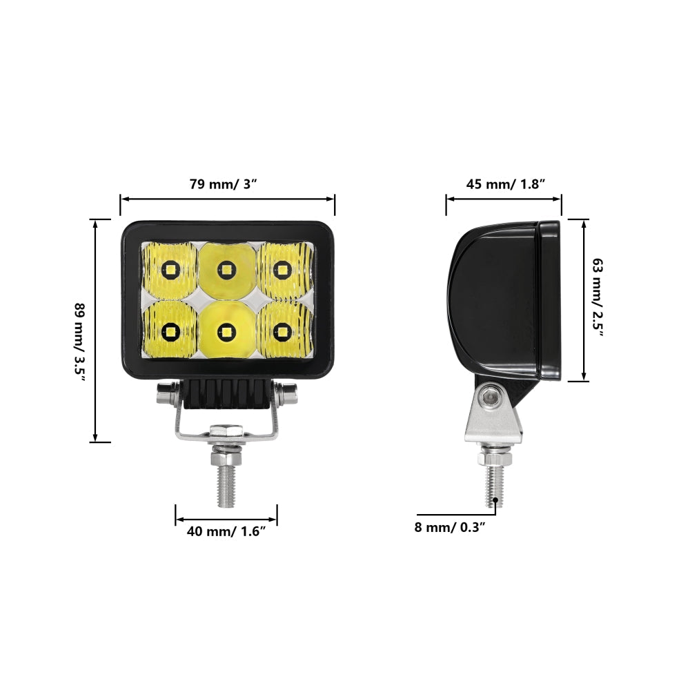 3 Inch 60W 7200LM Combo Beam LED Driving Lights Off Road Lights