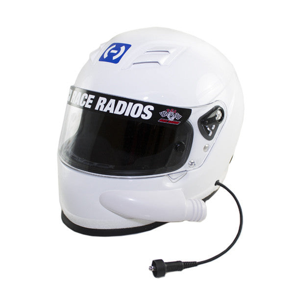 PCI Elite Wired With Earjack HJC AR10 III Helmet with RaceAir White