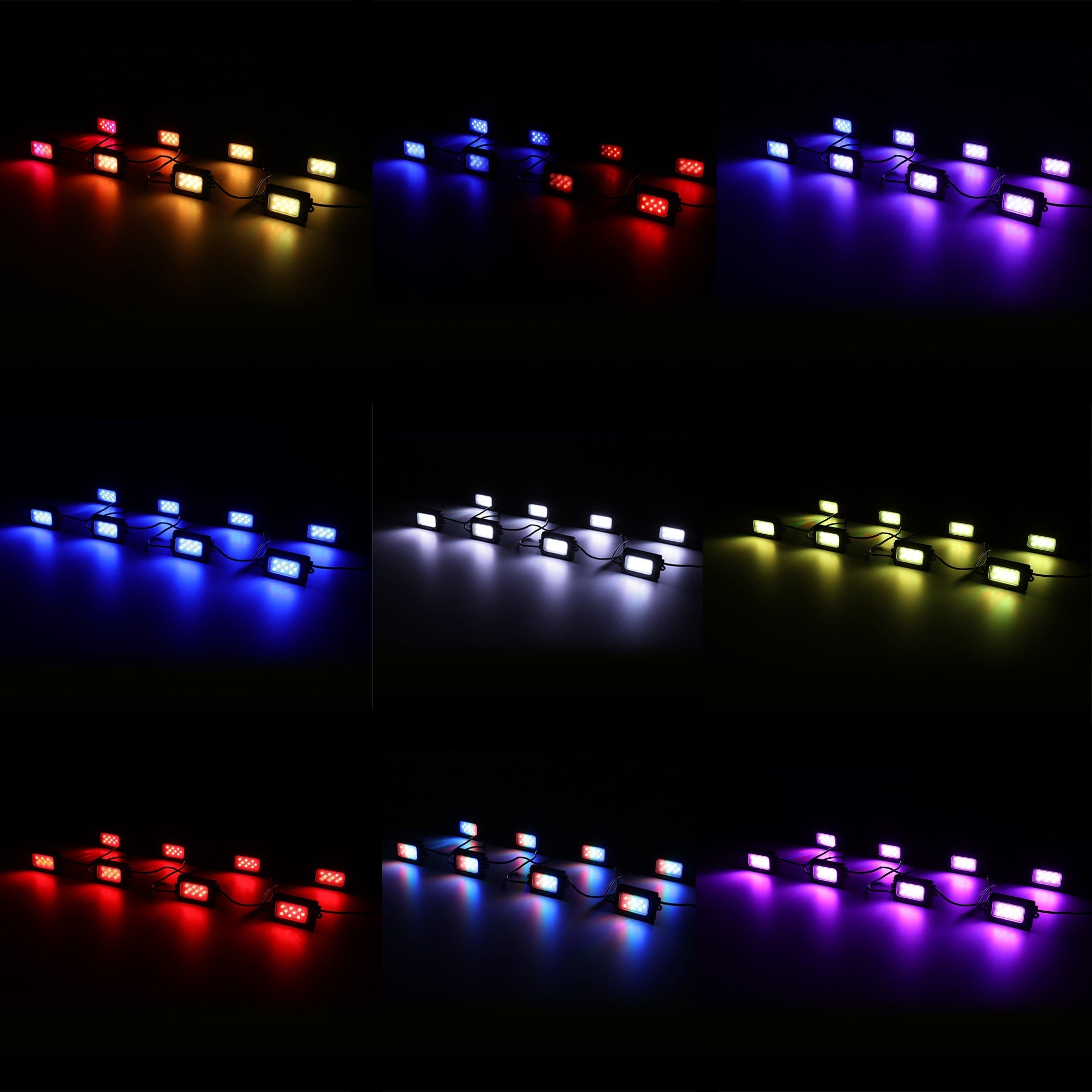 Upgraded Version! Magic Dream Color RGB LED Rock Lights Kit with Bluetooth APP Control, Multicolor Chasing Neon Underglow Lights for ATV UTV