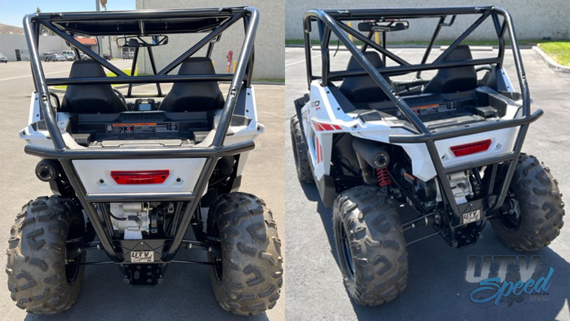 Polaris RZR 200 Fastback Cage with attached rear bumper by UTV Speed Inc. UTVPRZR22CG200FB UTV Roll Cage