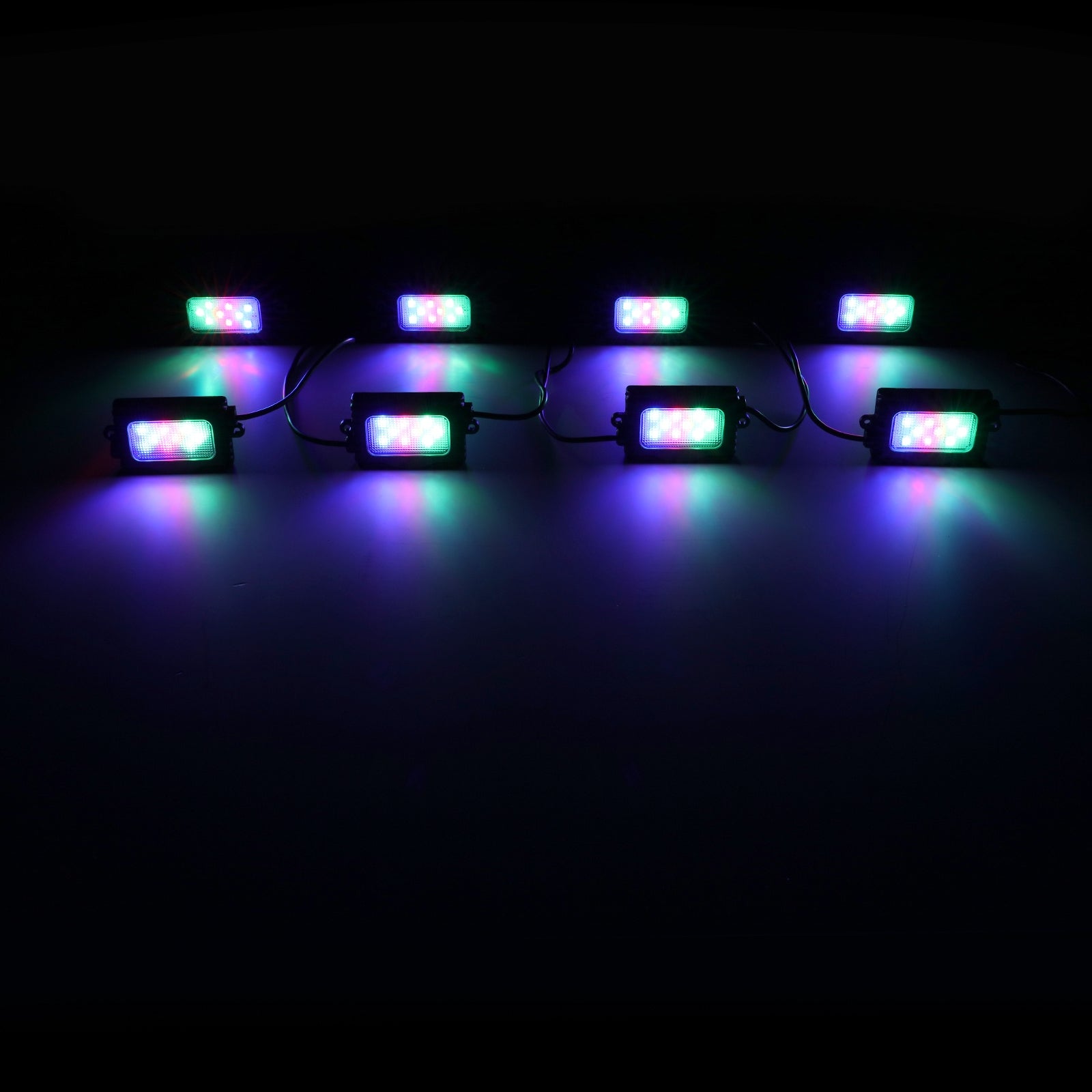 Upgraded Version! Magic Dream Color RGB LED Rock Lights Kit with Bluetooth APP Control, Multicolor Chasing Neon Underglow Lights for ATV UTV