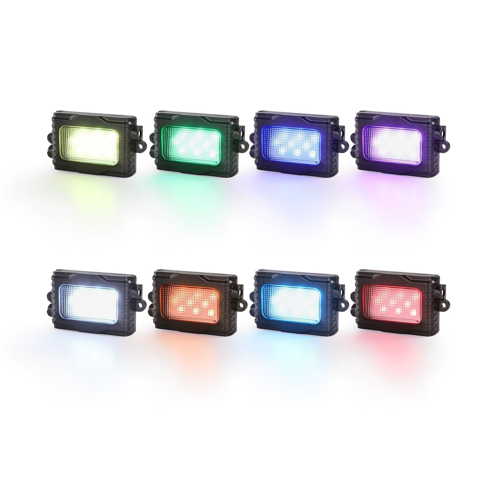 Upgraded Version! Magic Dream Color RGB LED Rock Lights Kit with Bluetooth APP Control, Multicolor Chasing Neon Underglow Lights for ATV UTV